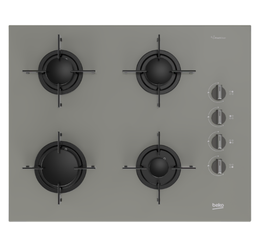 Beko Manhattan Gri Buhar Destekli Cam Ankastre Setler | Çeyiz Seti | BDE 6062 G Duvar Tipi Davlumbaz | BFC 430 G Buhar Destekli Fırın | BOCD T 6510 EG Gazlı Cam Tablalı Ocak