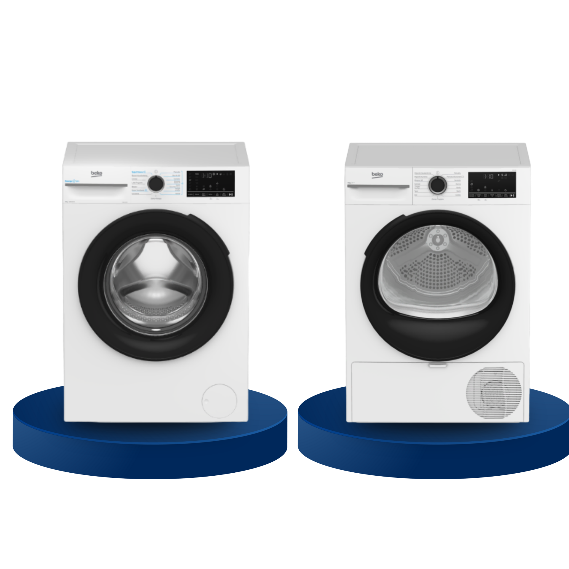 Beko 9 KG Çamaşır Makinesi ve Kurutma Makinesi Beyaz Çeyiz Seti
