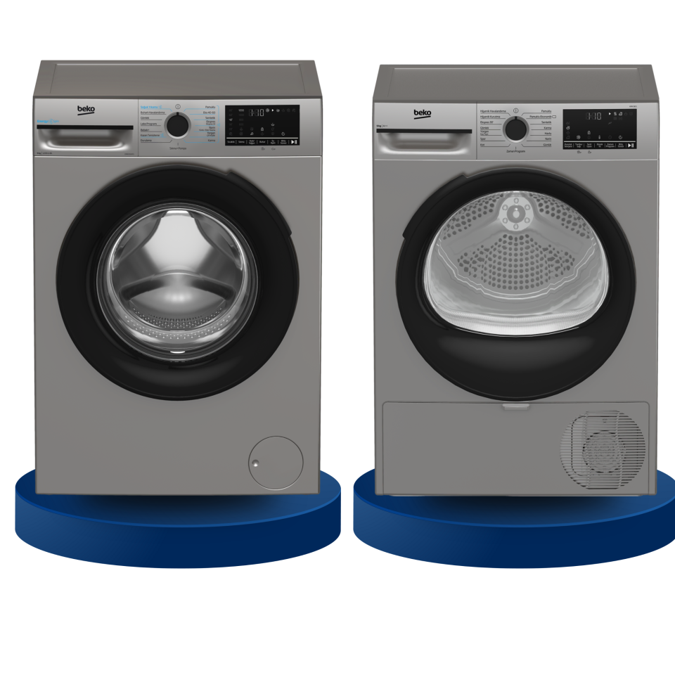 Beko 2'li Çeyiz/ Beyaz Eşya Seti | CMXD 9120 S Çamaşır Makinesi | KMX 90 S 9 Kg Kurutma Makinesi