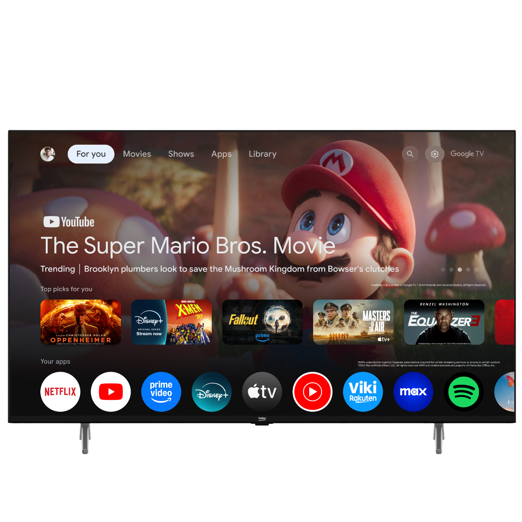 Beko  Crystal 7 43'' 4K UHD Google TV - B43 E 795 B Smart TV